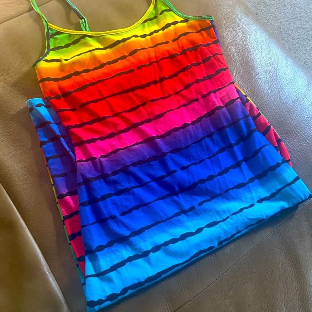 Multicolor Inspired MIDI Dress, Womens, Size M